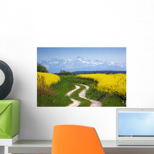 Rape Field and Alps Wall Decal
