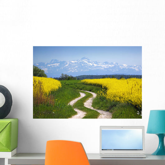 Rape Field and Alps Wall Decal