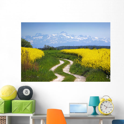 Rape Field and Alps Wall Decal