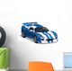 Blue Racing Car Wall Decal