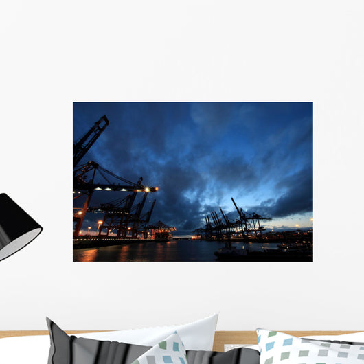 Port Hamburg Eurokai Harbor Wall Decal
