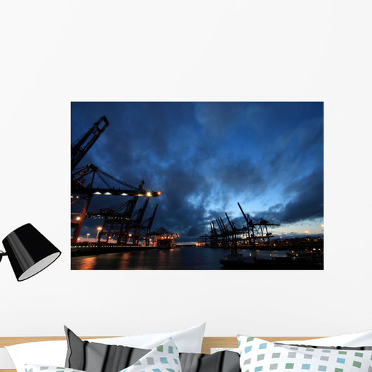 Port Hamburg Eurokai Harbor Wall Decal