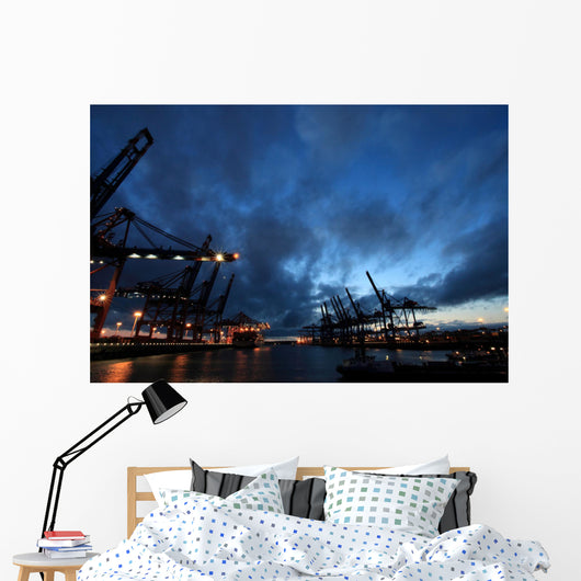 Port Hamburg Eurokai Harbor Wall Decal
