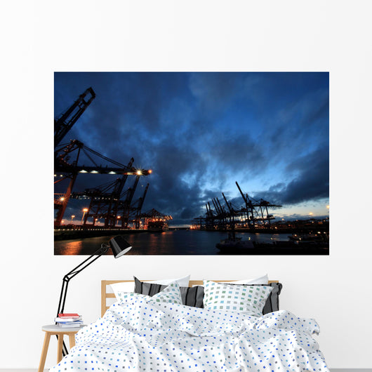 Port Hamburg Eurokai Harbor Wall Decal