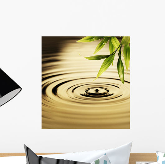 Fresh Bamboo Leaves over Wall Decal Design 1