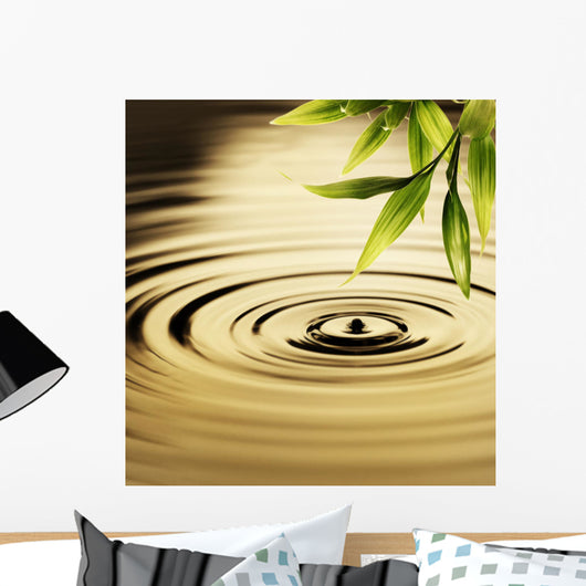 Fresh Bamboo Leaves over Wall Decal Design 1