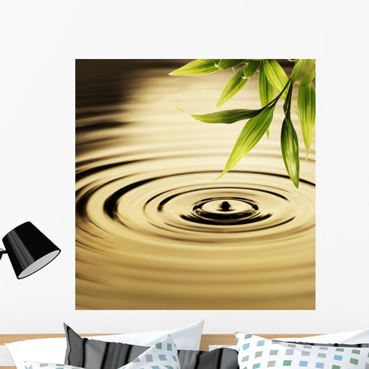 Fresh Bamboo Leaves over Wall Decal Design 1