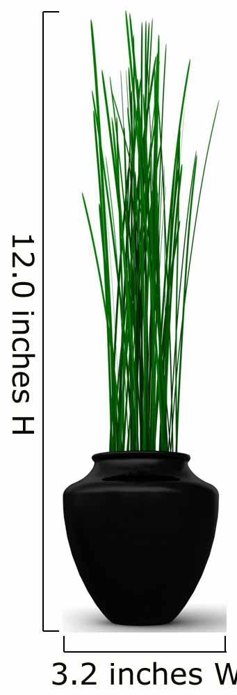 Potted Tall Grasses Wall Decal