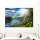 Landscape with Rainbow River Wall Decal
