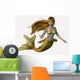 Golden Mermaid Wall Decal
