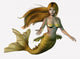 Golden Mermaid Wall Decal