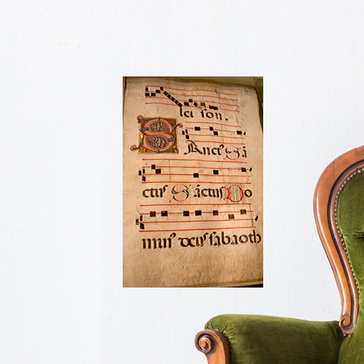 Music Tablature Parchment Wall Decal