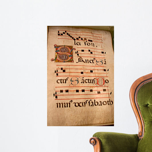 Music Tablature Parchment Wall Decal