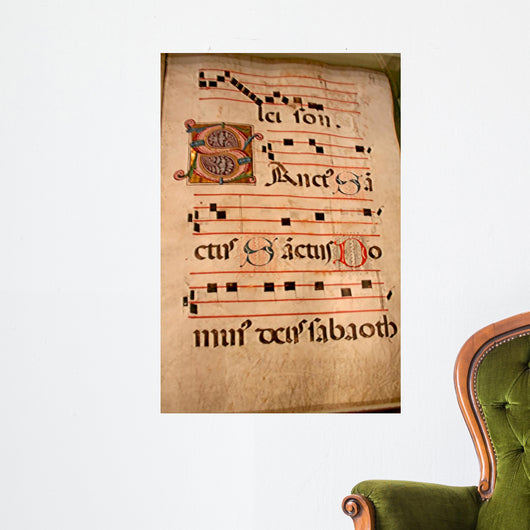 Music Tablature Parchment Wall Decal