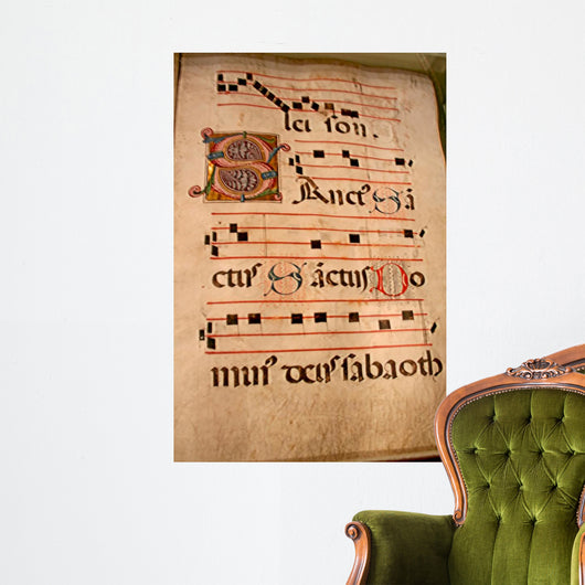 Music Tablature Parchment Wall Decal