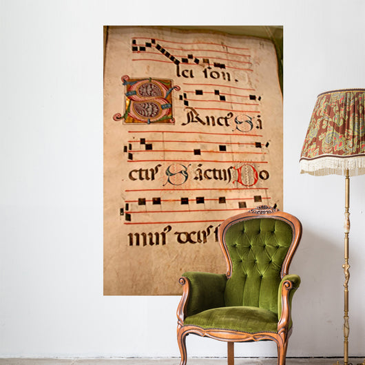 Music Tablature Parchment Wall Decal