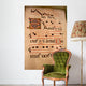 Music Tablature Parchment Wall Decal