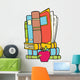 Book Worm Wall Decal