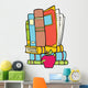 Book Worm Wall Decal