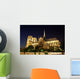 Nighttime Notre Dame Paris Wall Decal