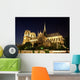 Nighttime Notre Dame Paris Wall Decal