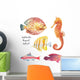 Artistic Watercolor Tropical Fish Wall Decal