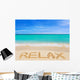 Word Relax Beach Wall Decal