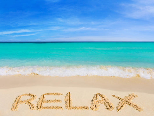 Word Relax Beach Wall Decal
