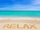 Word Relax Beach Wall Decal