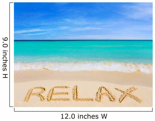 Word Relax Beach Wall Decal