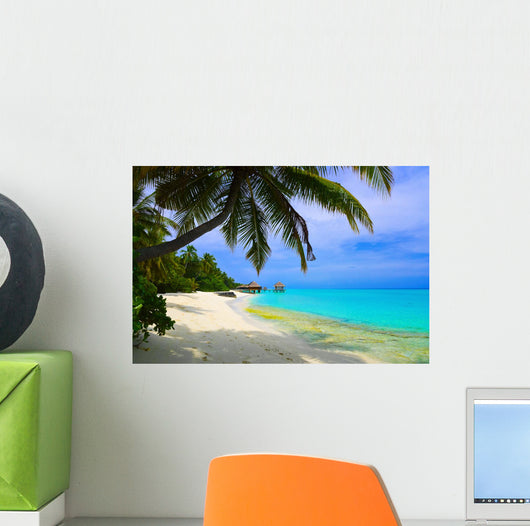 Water Bungalows Beach Tropical Wall Decal