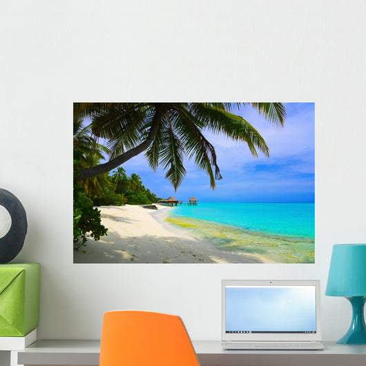 Water Bungalows Beach Tropical Wall Decal