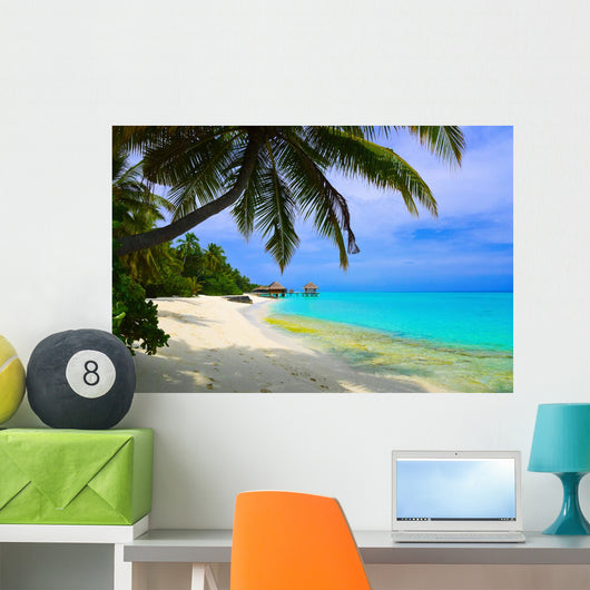 Water Bungalows Beach Tropical Wall Decal