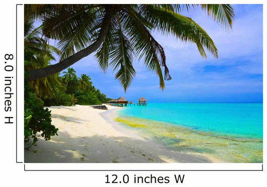Water Bungalows Beach Tropical Wall Decal