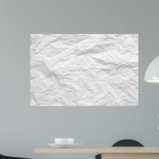 Crumple White Paper Wall Decal