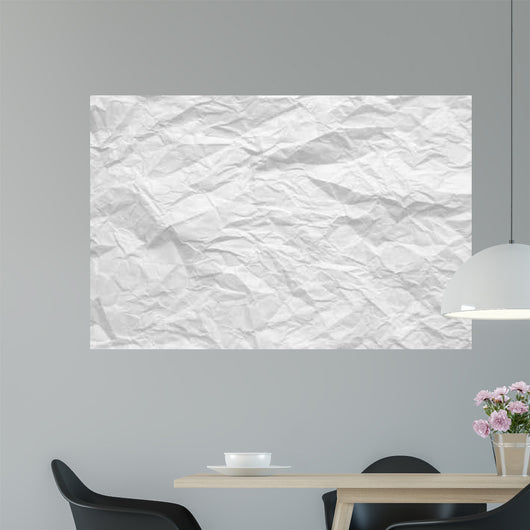 Crumple White Paper Wall Decal