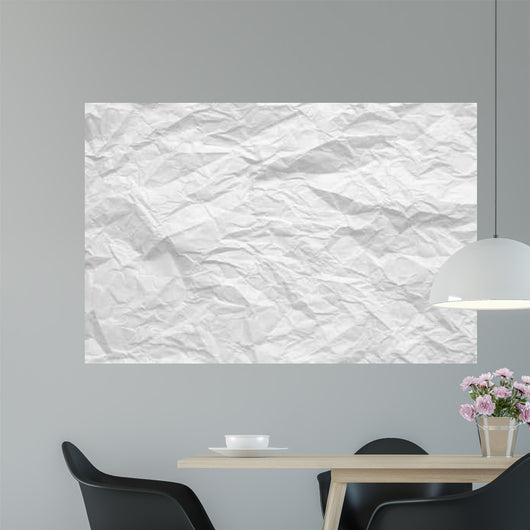 Crumple White Paper Wall Decal