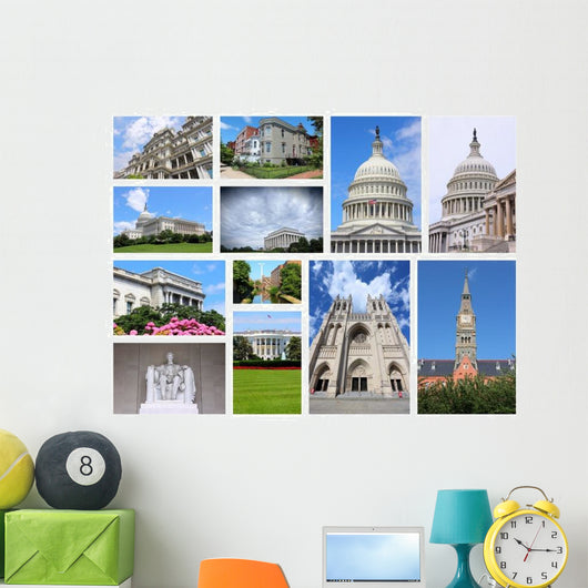 Washington USA Photo Collage Wall Decal