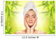 Beautiful young woman applying organic cosmetics to her skin Wall Mural
