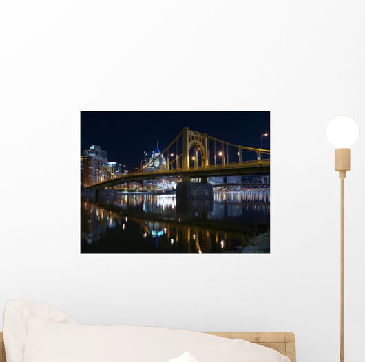 Pittsburgh Bridges Night Wall Decal