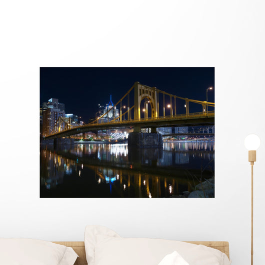Pittsburgh Bridges Night Wall Decal