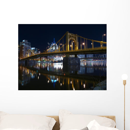 Pittsburgh Bridges Night Wall Decal