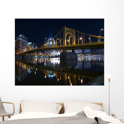 Pittsburgh Bridges Night Wall Decal