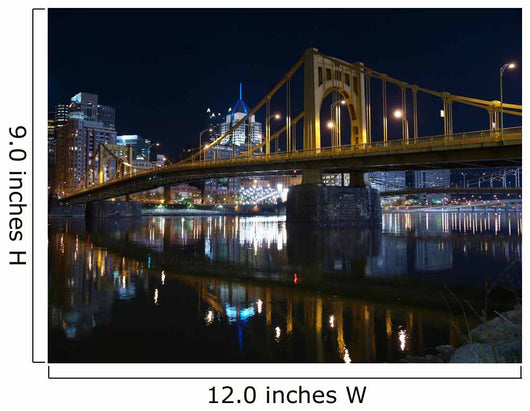 Pittsburgh Bridges Night Wall Decal
