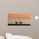 Chevaux Au Coucher Du Wall Decal