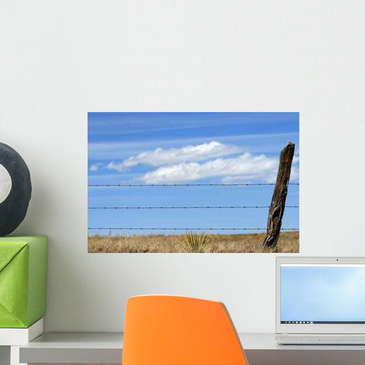 Barbed Wire Fence against Wall Decal