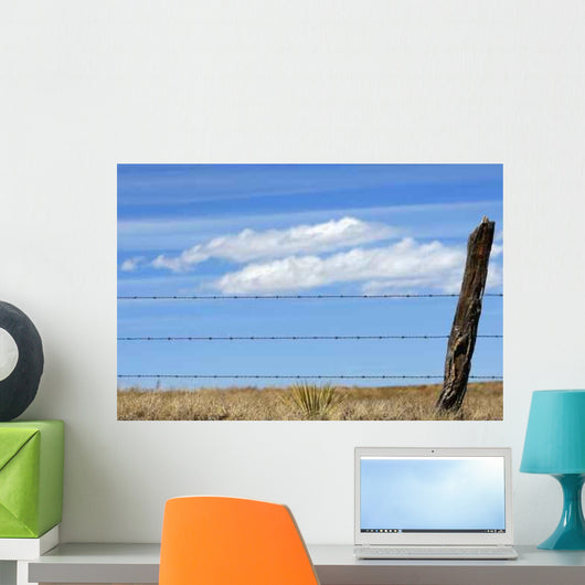 Barbed Wire Fence against Wall Decal