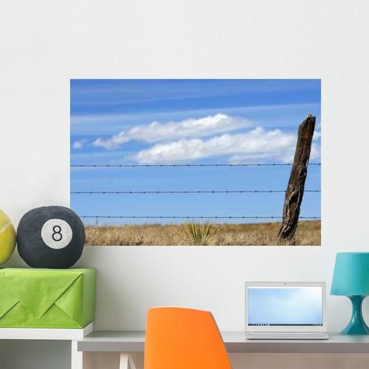 Barbed Wire Fence against Wall Decal