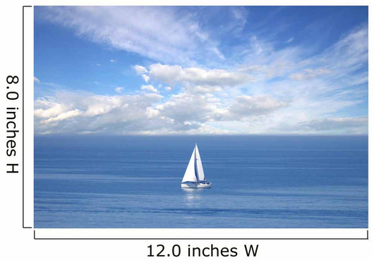 Lonely White Sail Infinite Wall Decal