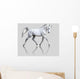 White Horse Gray Wall Decal